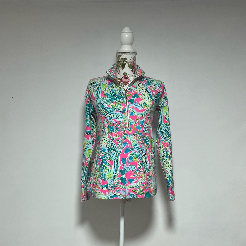 Lilly Pulitzer Colorful Patterned Half Zip